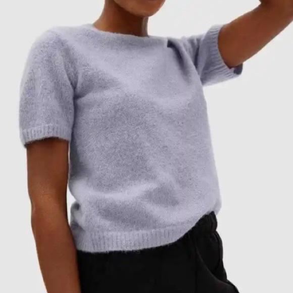 Everlane Sweaters - Everlane Alpaca Sweater Tee Short Sleeve Dusty Purple Size XS X-Small